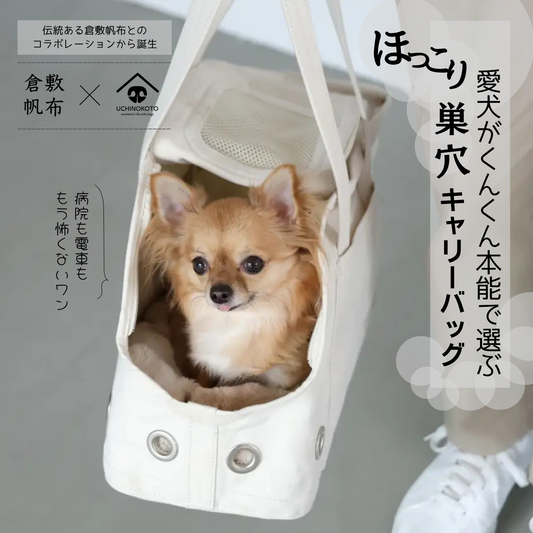 ほっこり巣穴キャリーバッグ：オレンジ色