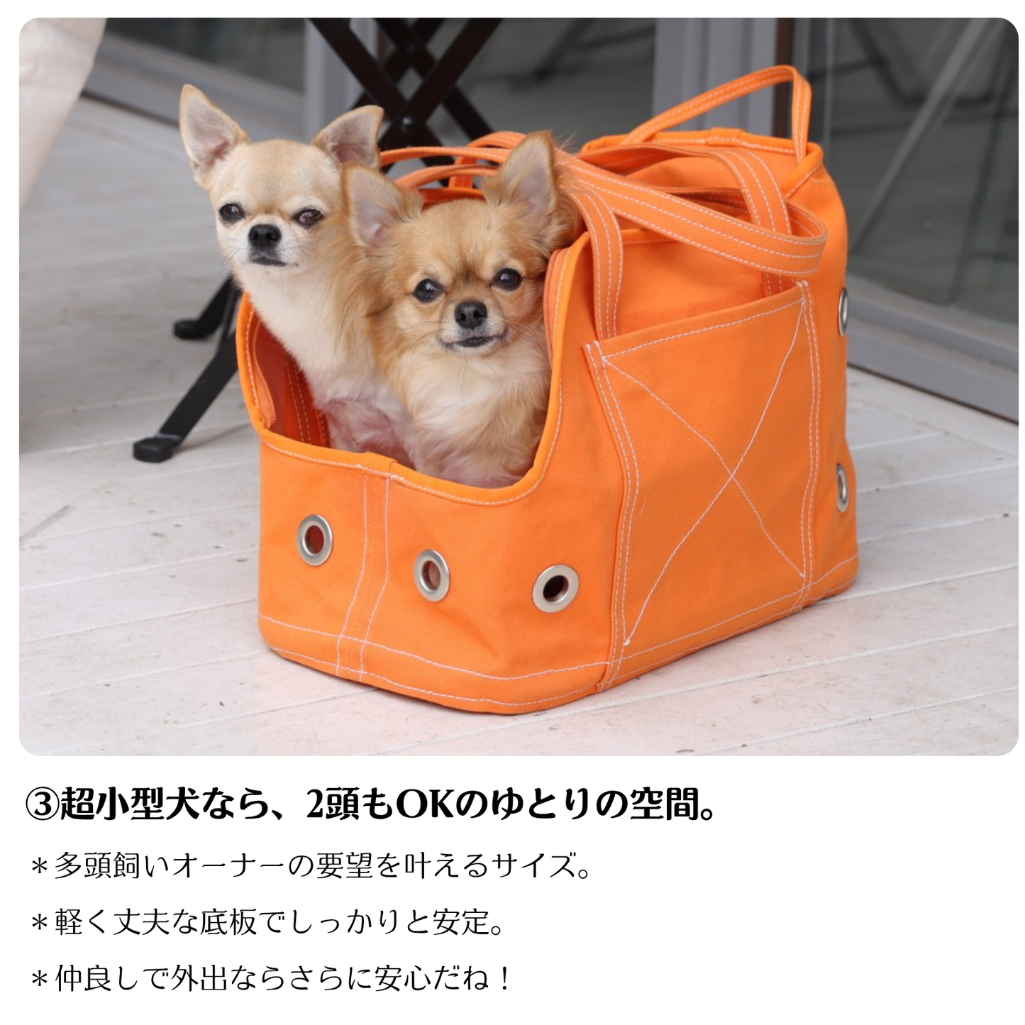 ほっこり巣穴キャリーバッグ：オレンジ色